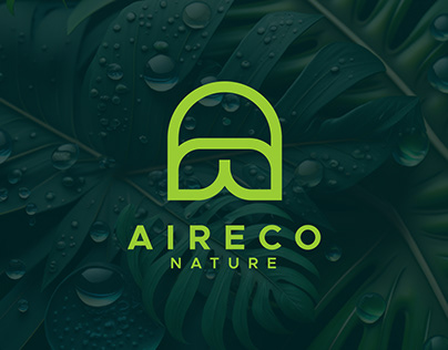 Letter A eco logo design