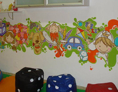 Pintura infantil em parede