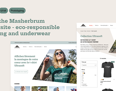Redesign of the Masherbrum e-commerce site
