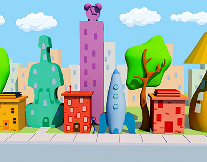 Oswald Animated Cartoon Inspired Buildings