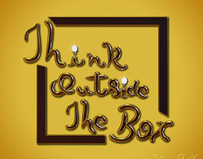 Quote Illustration ( Think Outside The Box ) ( Day 20 )