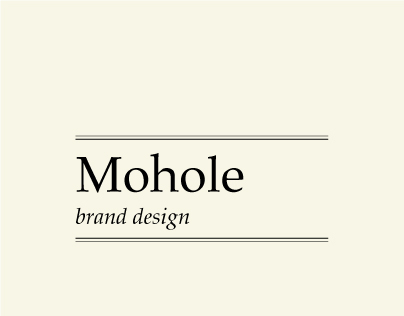 MOHOLE | brand design