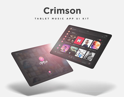 Tablet Music App UI Kit