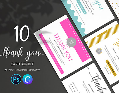 Business Thank you Card | Canva & PSD Template