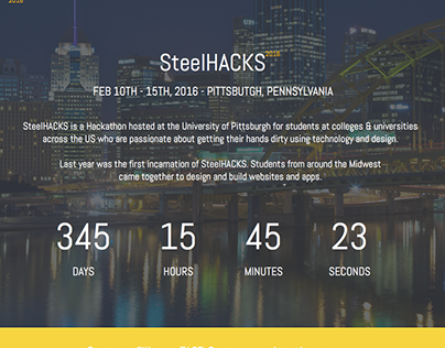 SteelHACKS 2016 Web Design