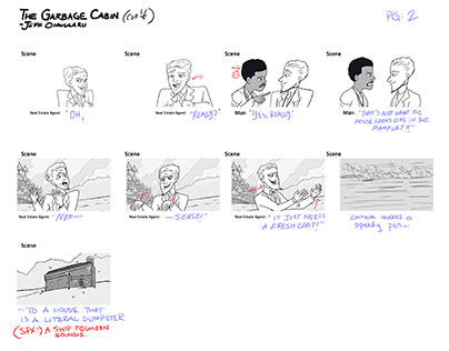 The "Garbage" Cabin Storyboards Page 2