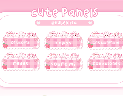 cute panels pink