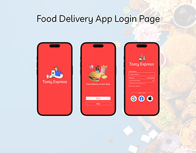 Project thumbnail - Food Delivery App Login Page