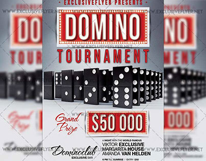 Domino Tournament - Premium A5 Flyer Template