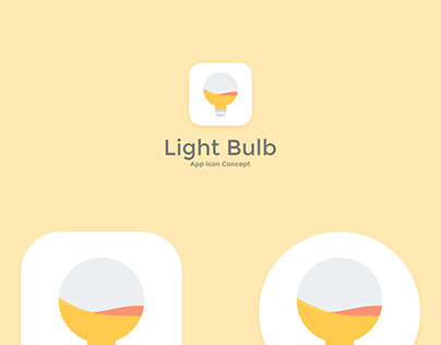 Light Bulb App Icon Concept