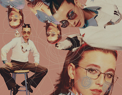 digital collage- warby parker x emma chamberlain
