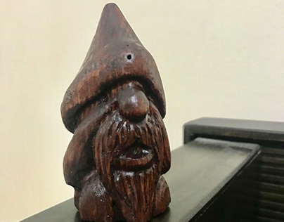 Gnome wood carving by Lenny