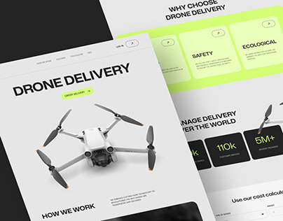 Drone Delivery Landing Page & Brand Identity