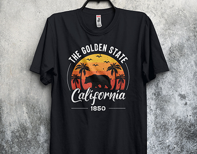 T-shirt Design for THE GOLDEN STATE CALIFORNIA