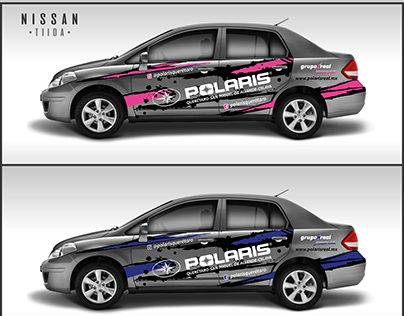 Diseño de vinilo vehículo de publicidad móvil Polaris