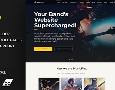 Music Flex - WordPress Theme for Bands