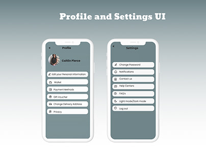 Profile and Settings UI