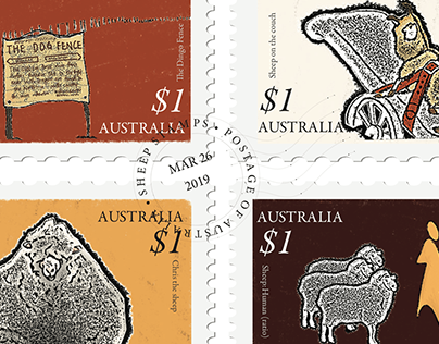 Australia Themed Stamp Design