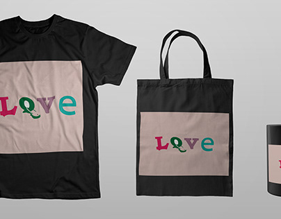 T-shirt, bag and mug design