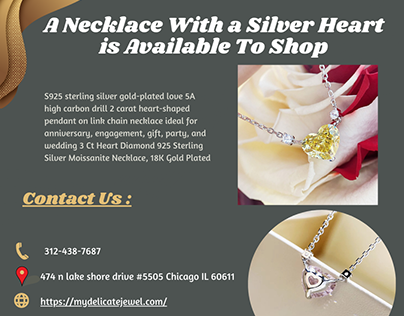 The Elegant Silver Heart Necklace is Available!