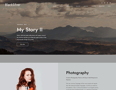 Blacksilver | Photography WordPress Theme demo import