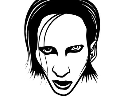 Marylin Manson vector illustration.
