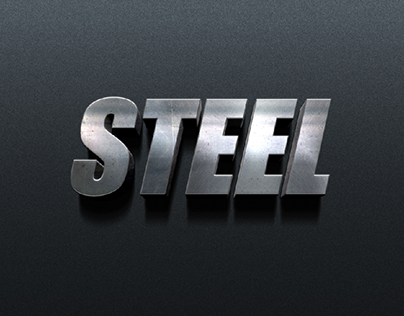 3D Steel Text Effects