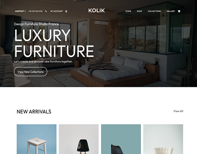 Furniture Website Landing Page Design