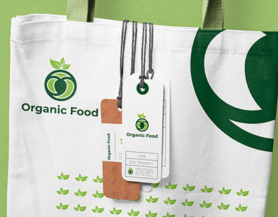 Organic food logo. branding, brand identity design