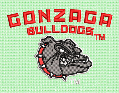 Gonzaga Bulldog Embroidery logo.