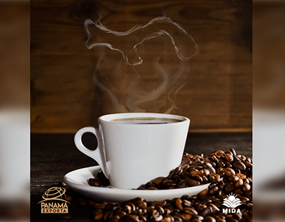 Concepto aroma a café, calidad de Panamá Exporta