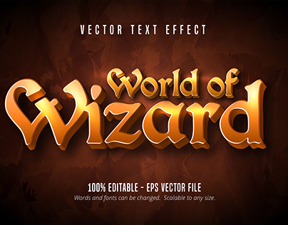 World of wizard text, primitive style editable text eff