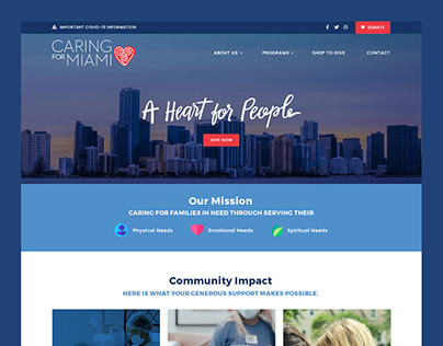 Caring For Miami // Web Design