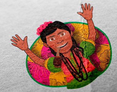 Ilustración Comunidad Indígena, Colombia.