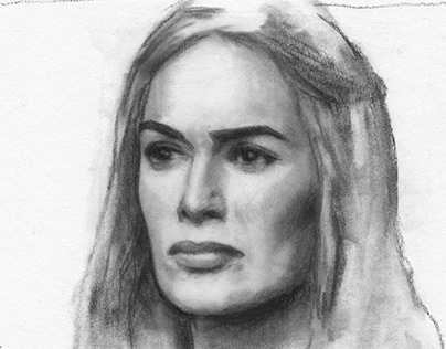 Cersei. Charcoal.