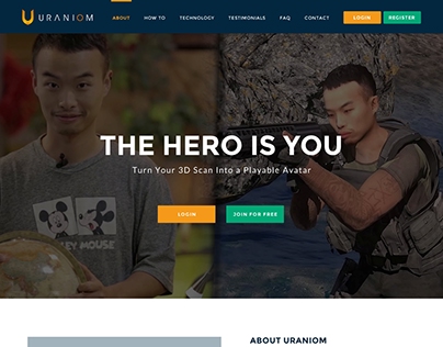 Uraniom website redesign