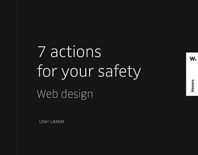 Uber: 7 Actions for your safety — web design