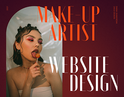 Landing page design for make-up artist