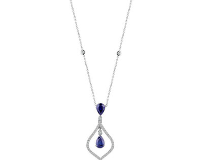 Sapphire Hürrem Necklace with 0.48 Carat Diamond