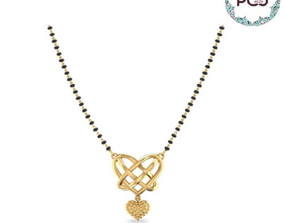 New Style Pendant Gold Mangalsutra By PC Jeweller