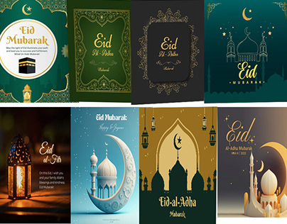 modern Eid card design