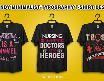 trendy typography nursing t-shirt design