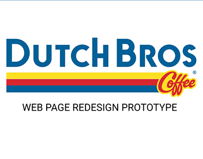 Dutch Bros web page redesign prototype