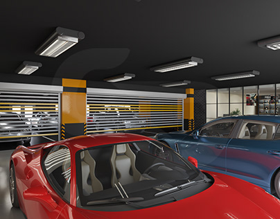 3D Architectural Design for Car detailing room