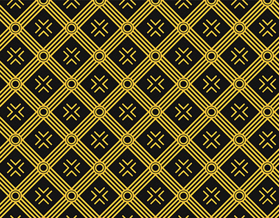 Geometric seamless pattern with gold color line