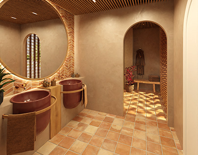 Terracotta bathroom