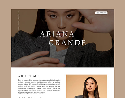 Ariana Grande Model Website Design