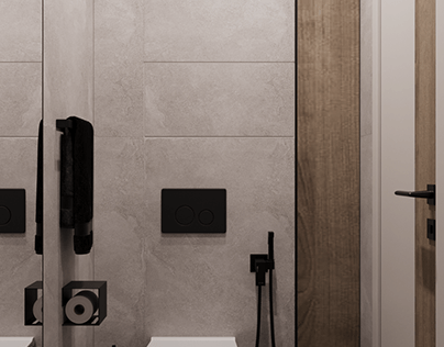 3D | Визуализация | Ванная комната | Туалет