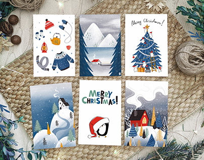 Illustrations for Christmas cards