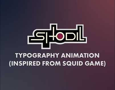 typography animation(Inspired from squid game)